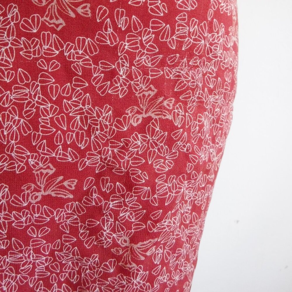 GAÂLA Paris Red Floral Wrap Midi Dress Size 42 - Picture 10 of 11